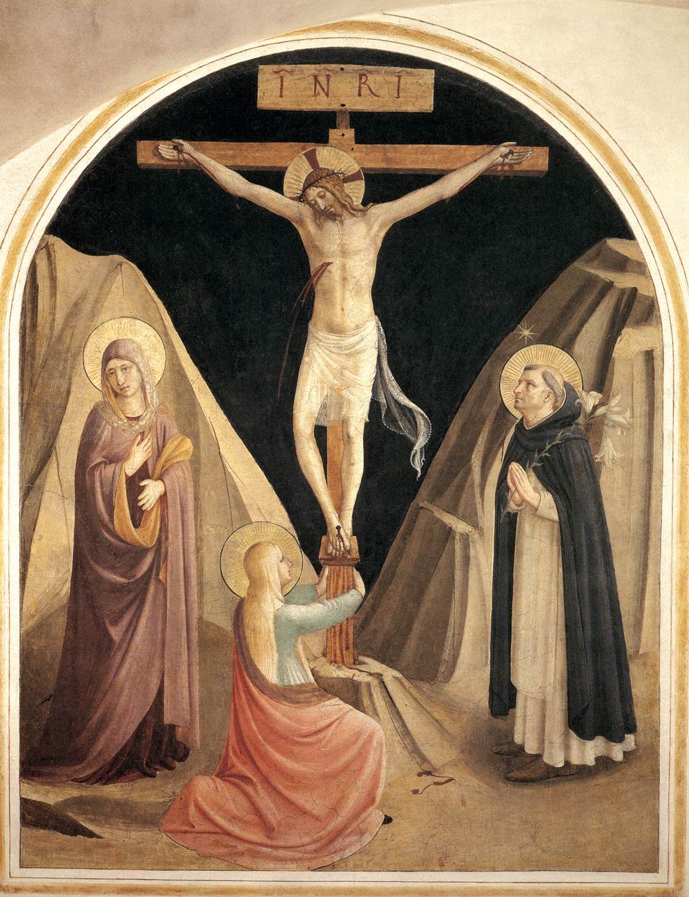 Fra_Angelico_-_Crucifixion_with_the_Virgin,_Mary_Magdalene_and_St_Dominic_(Cell_25)_-_WGA00547